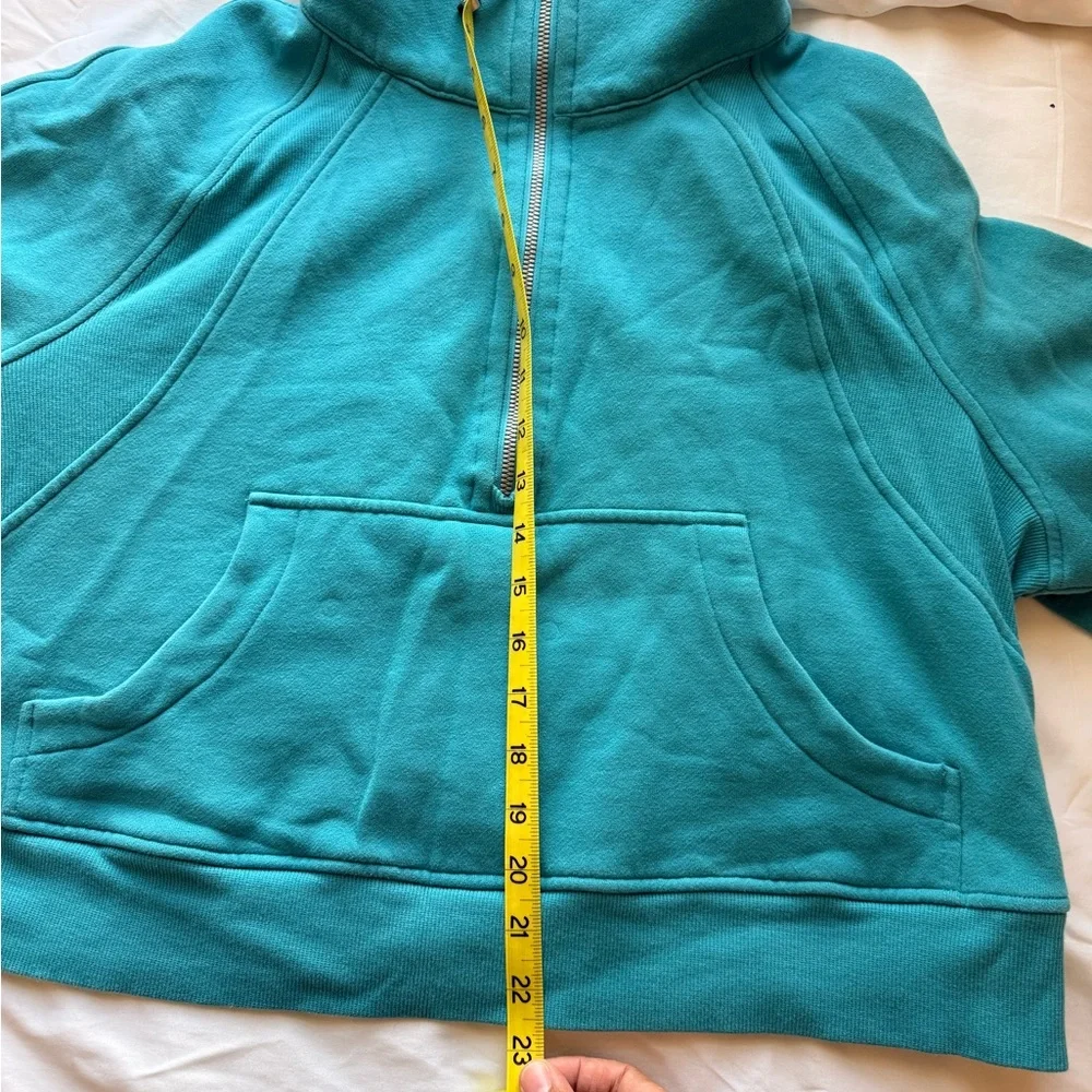 Lululemon Scuba Oversized Funnel Neck Half Zip Turquoise